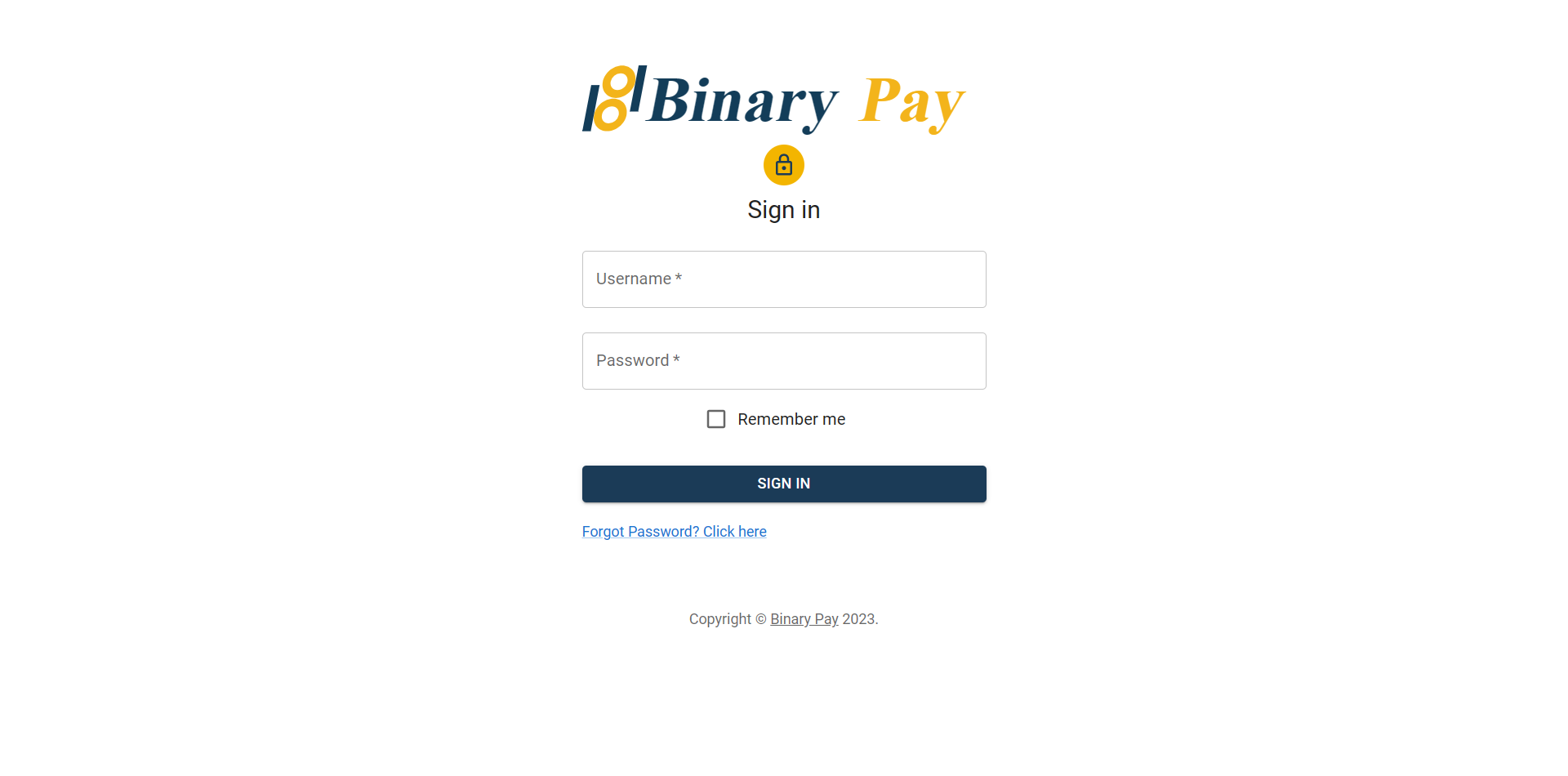 BINARY PAY ORG DASHBOARD project img